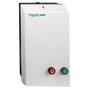 Detaljeret vinkel af Schneider Electric Y/D-starterens front, der tydeligt viser mærkelogo og betjeningsknapper.