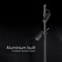 V-TAC dobbelt LED-spydspot set fra en anden side med sorte aluminiumsarme og to spotlamper på stangen.