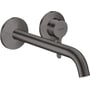 Hansgrohe AXOR One 220mm vægmonteret håndvaskarmatur i sort krom med vingegreb og 220mm fremspring.