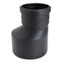 Golan Pipe Systems Quiet lyddæmpende afløbsreduktion i sort PP-MD, der forbinder 32 mm til 50 mm rør med enkelt muffe.