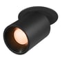 SLV NUMINOS PROJECTOR L, sort, med 25,4W, 2150lm, 2700K og 40° spredning, vist fra siden med lyset tændt.