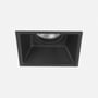 Fuld visning af Astro 5795 Minima Square GU10 downlight i sort, med indbygget lyskilde på neutral baggrund.