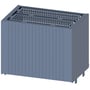 Siemens kabeltilslutningsdæksel 3KD9504-0 i grå, størrelse 5, med perforeret top og vertikale riller på siden.