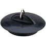 Viega ventilprop med en diameter på 45,5 mm, lavet af sort plast med en metalring til håndtering.