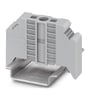 Phoenix Contact endeholder E/NS 35 N til NS35 DIN-skinne i grå plast med monteringsklemme.