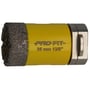 PRO-FIT diamanthulsav i gul med mærket PRO-FIT og 35 mm 13/8" størrelse. Leveres med 1/2" spindelmontering.