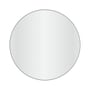 Loevschall Refine spejl, Ø80 cm, med en diskret sort kant, vist frontalt mod en neutral baggrund.