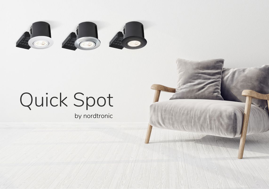 Quick Spot GU10 indbygningsspot fra Nordtronic