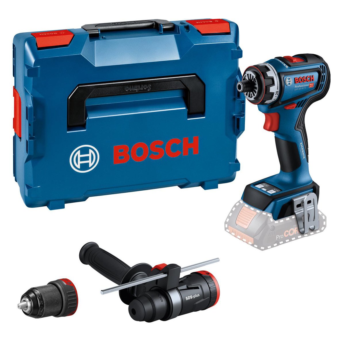 Blå Bosch 18V Bore-/skruemaskine GSR 18V-90 2xGFA solo ‒ WATTOO.DK