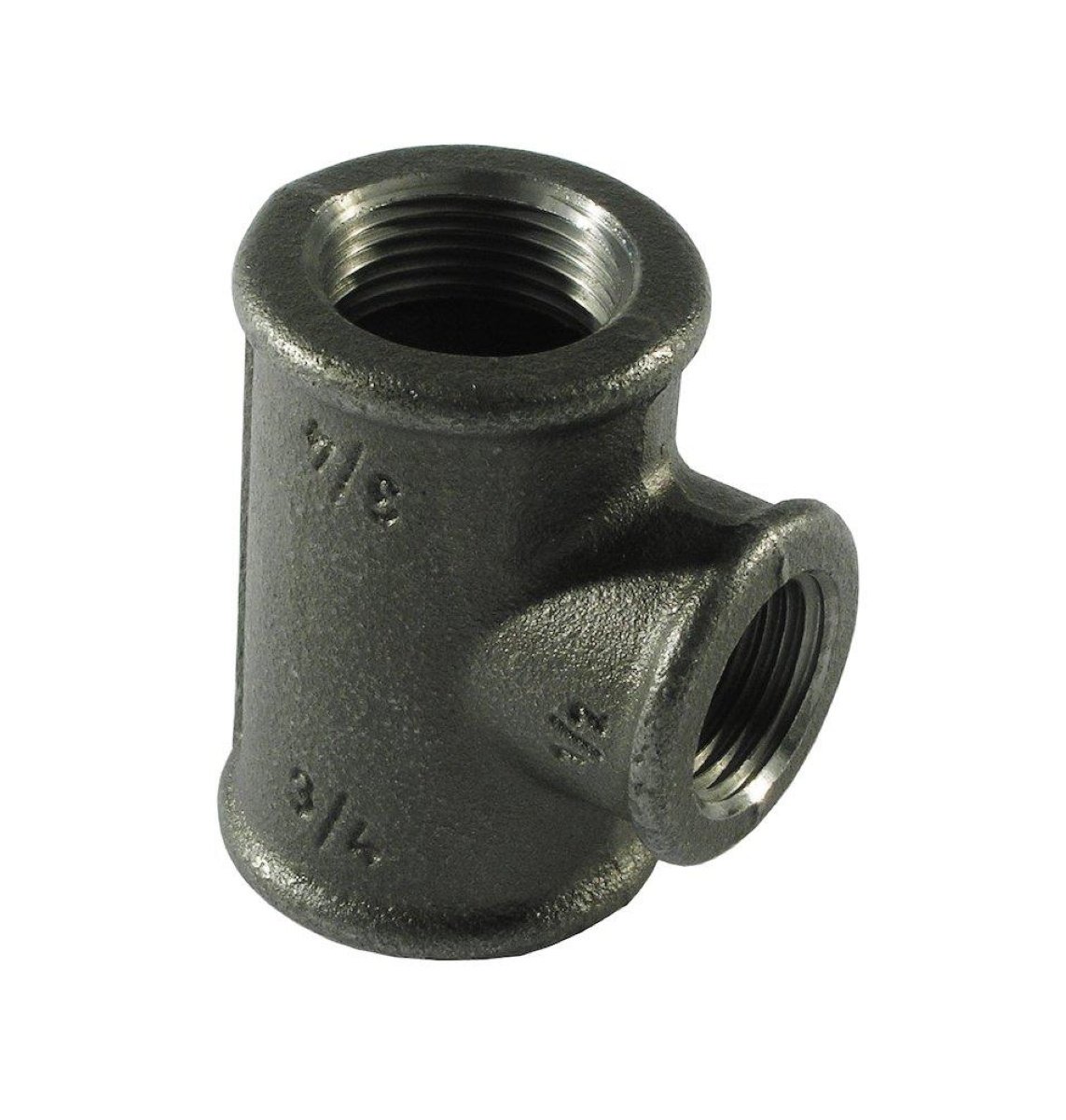 Tee 3/4x3/4x1/2'' sort (000130841) billigt online ‒ WATTOO.DK