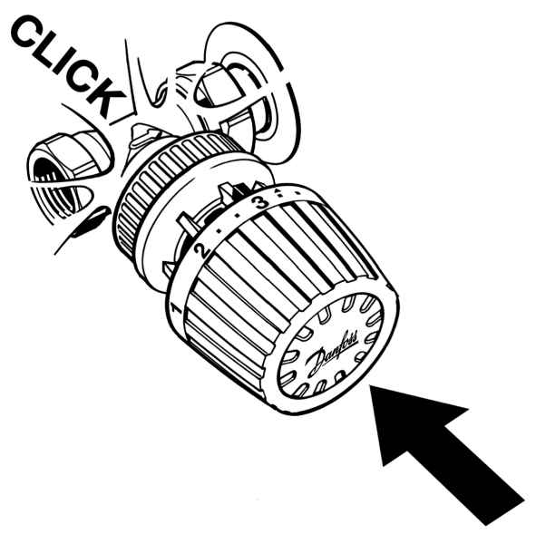 Dolke Ni Sweeten Danfoss – RA 2990 termostat med indbygget føler, hvid (403222100) ‒  WATTOO.DK