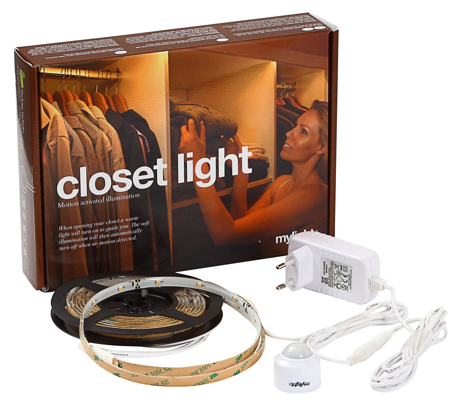 Mylight.Me Closet Light 1-sensor LED klædeskabssæt ‒ WATTOO.DK