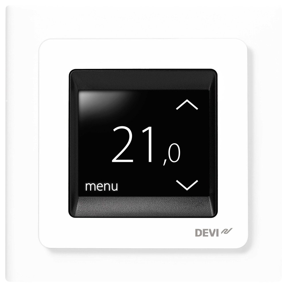 DEVIreg™ 233 – Gulvvarmetermostat med ledningsføler (5 til 45° C), og lysegrå ‒ WATTOO.DK