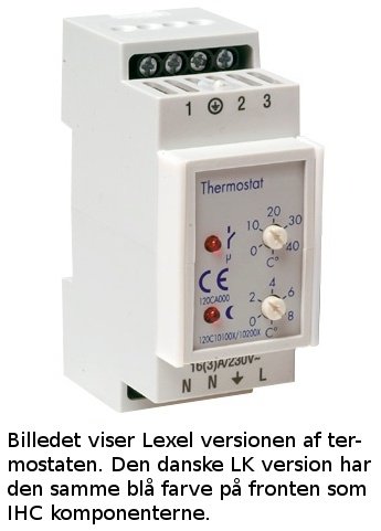 Trække på redaktionelle motor LK – Termostat med natsænkning til DIN-skinne (0 til 40° C) ‒ WATTOO.DK