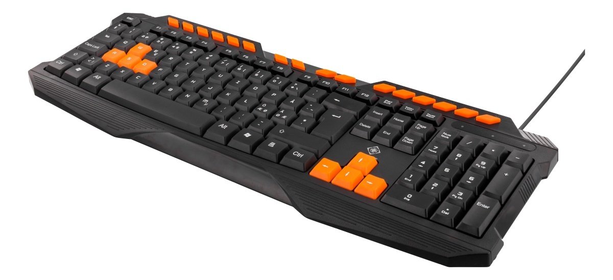 Borgerskab fjols Isolere GAMING RGB lys tastatur, metal ramme, USB, sort, DELTACO ‒ WATTOO.DK