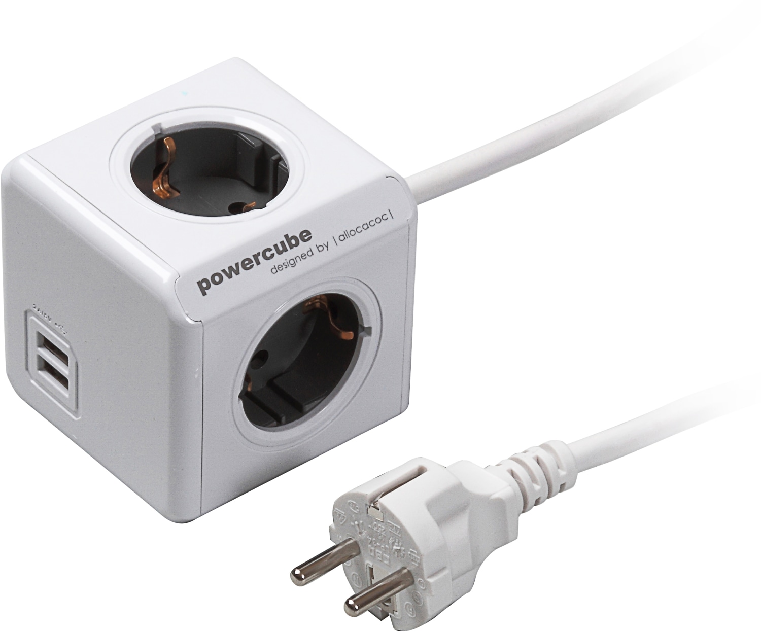 Åben national Sygdom PowerCube extended dobbelt USB + 4 udtag med 1,5 meter ledning ‒ WATTOO.DK