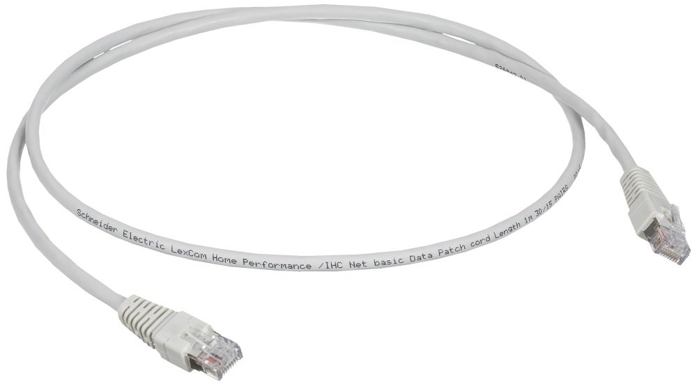 LK IHC Net® Basic – Tilslutningskabel til PC/data (RJ45 til RJ45) lysegrå yderkappe - RESTLAGER (ved at ‒ WATTOO.DK