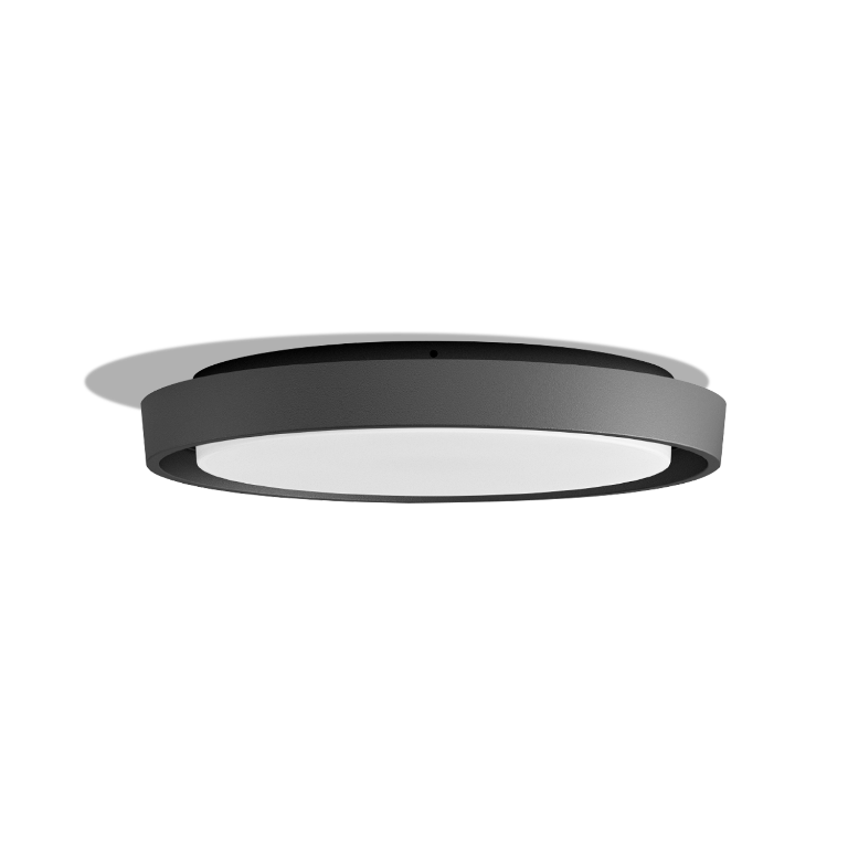 round fast LED, 2500lm, antracit - Ledpro væglampe ‒ WATTOO.DK